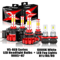 2011 Headlight 9005+H7 Mazda H8/H9 2010 6X 2007-2009 High/Low Bulb for CX-7 Fit LED Fog Kit