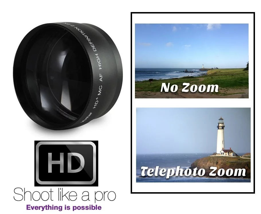 Def For Hi Pro Kit (37mm Compatible) Panasonic Angle DMC-GX85 Lens Wide Lumix DC-GX850 Telephoto &