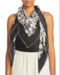 Cheetah-Print Square Scarf Silk Echo