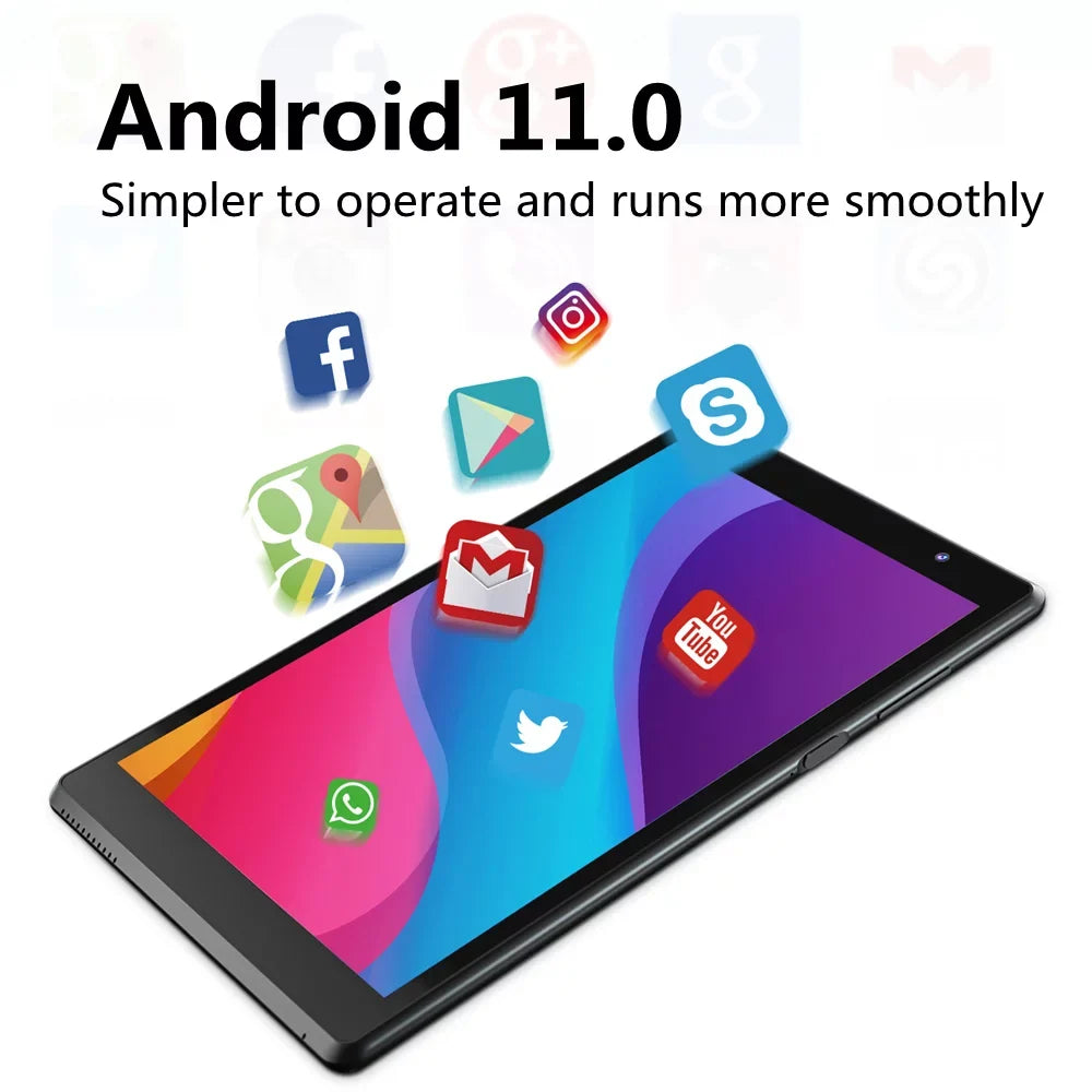 FM Wi-Fi, 11 inch Tablet, Black IPS Tablet PC Android Tablets Core Quad 8 Tablet, Screen, Camera, Bluetooth, 8.0 MP RAM2GB+ROM32GB GPS,