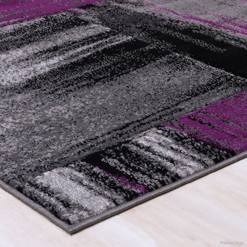 Modern Purple Rug Allstar 6' (5' Rugs Weave x Contemporary Technique Purple Drop-Stitch in Woven 11")