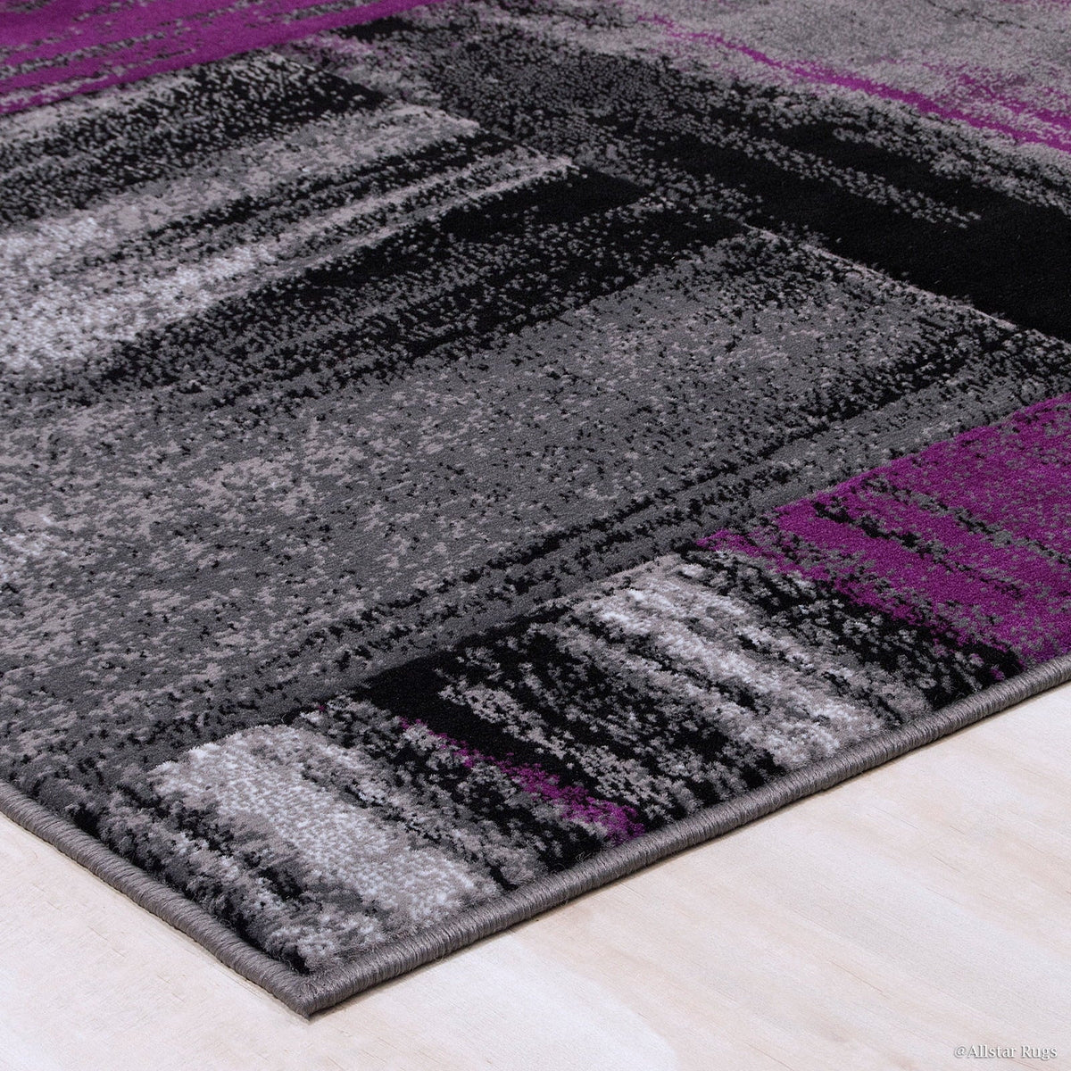 Modern Purple Rug Allstar 6' (5' Rugs Weave x Contemporary Technique Purple Drop-Stitch in Woven 11")