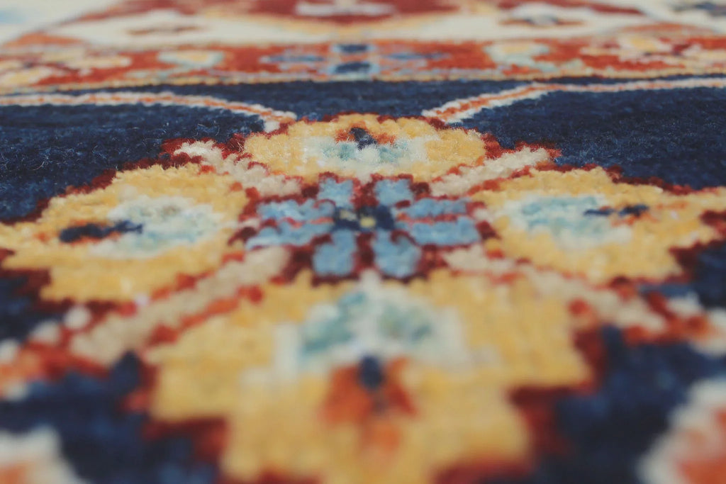 8'8" 11'11" Gormal Ivory/Blue x Aria Rug,
