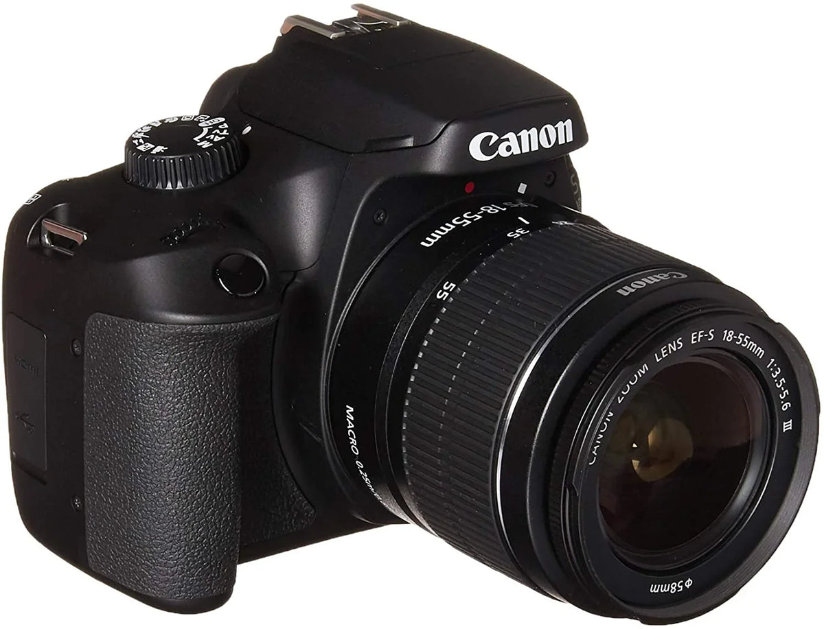 4000D Camera, Enabled, Kit EOS DSLR - [18-55 Version Wi-Fi III] International Black Canon