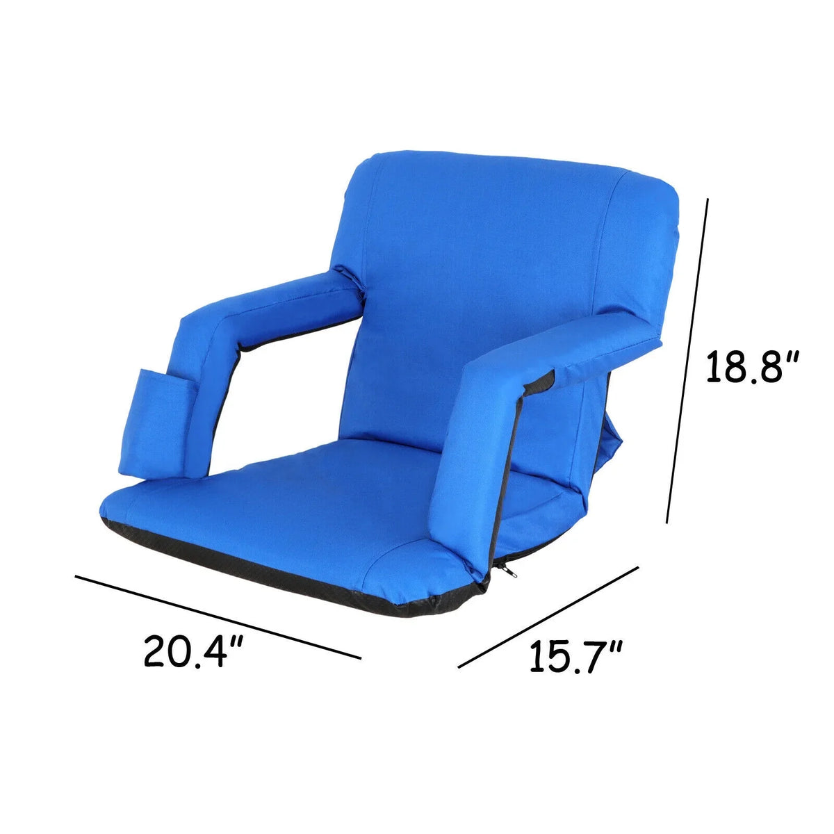 Cushion Folding Seat Chair Blue Stadium Bleacher, Portable Padded HomGarden