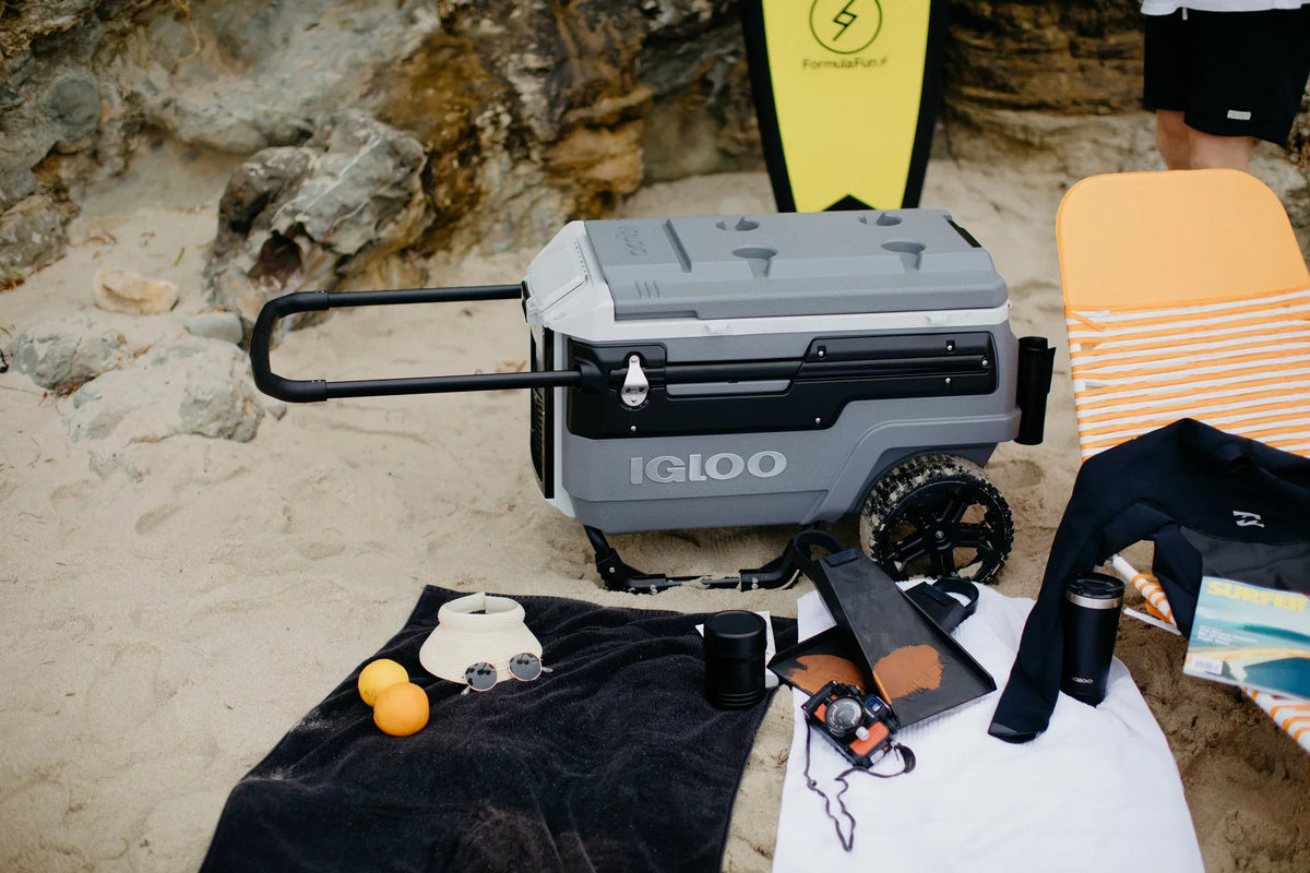 Wheeled Trailmate Cooler, Igloo Gray 70 Journey Qt.