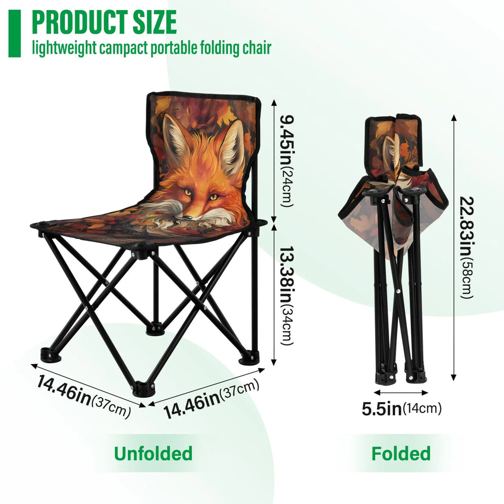 Support Autumn Chair Camping Outdoor Beach Chair Portable Fishing Chair to Leaves Folding Chair with with 220LBS Lawn Fox Bag Carry