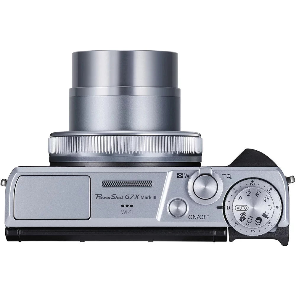 Canon PowerShot Tripod 1 Case+ X Yr + Camera Spider G7 Mark III (Silver) + Warranty Digital