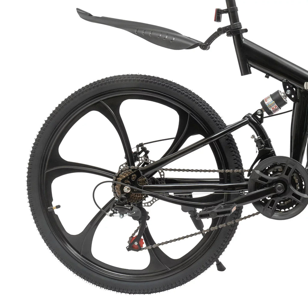 Bicycle Loading Adult City Black Max 150kg/330lbs Folding Shifter Carbon 26" Light Folding Bike Steel Camping 21-Speed Miumaeov Bike Weight