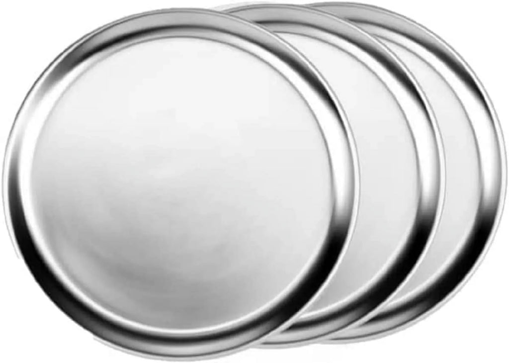 Pan Pizza 3 & Baking for Tray 19” Bakeware Home Rim- Tray TrueCraftware- Tray Pan Pizzeria Aluminum Set Round Round Tray Wide Restaurants Kitchen Pizza Baking of Pizza