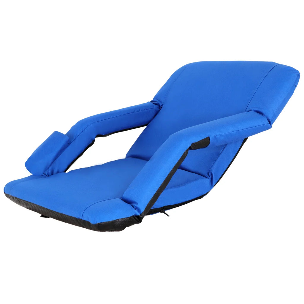 Cushion Folding Seat Chair Blue Stadium Bleacher, Portable Padded HomGarden