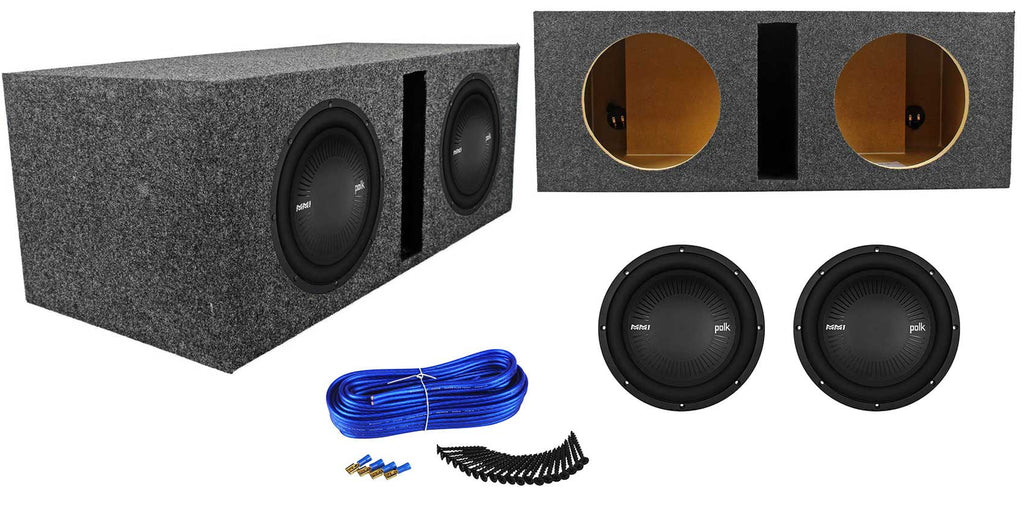 Box (2) Polk Car Audio Sub Enclosure MM1042DVC Subwoofers+Vented 10” Audio 2400w
