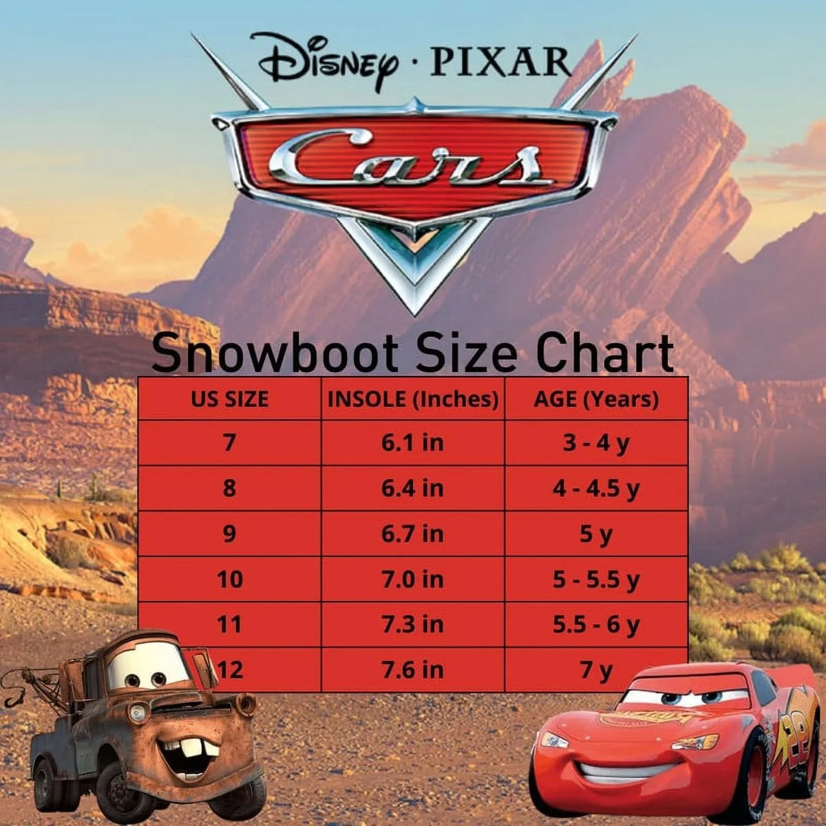 Boots Kid) Kids Boots Cars Winter Resistant Disney - (Toddler/Little Water Snow