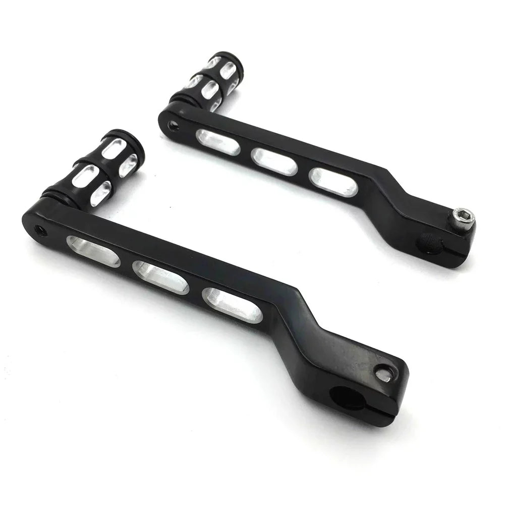 Glide Levers Shifter Shift Heel 1988 Style Levers/Gear w/ Pedal Shift Pegs 009A- For Motorcycle Harley Aluminum HTT- Toe and Electra Black Davidson later