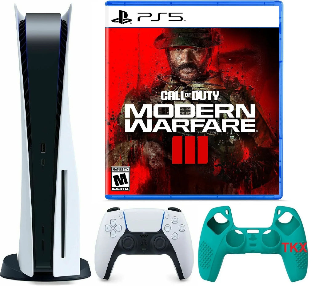 Bundle Console Modern Version Controller of with III / 2023 Call Cover Duty Gaming Newest PlayStation_PS5 Disc Silicone Warfare Skin