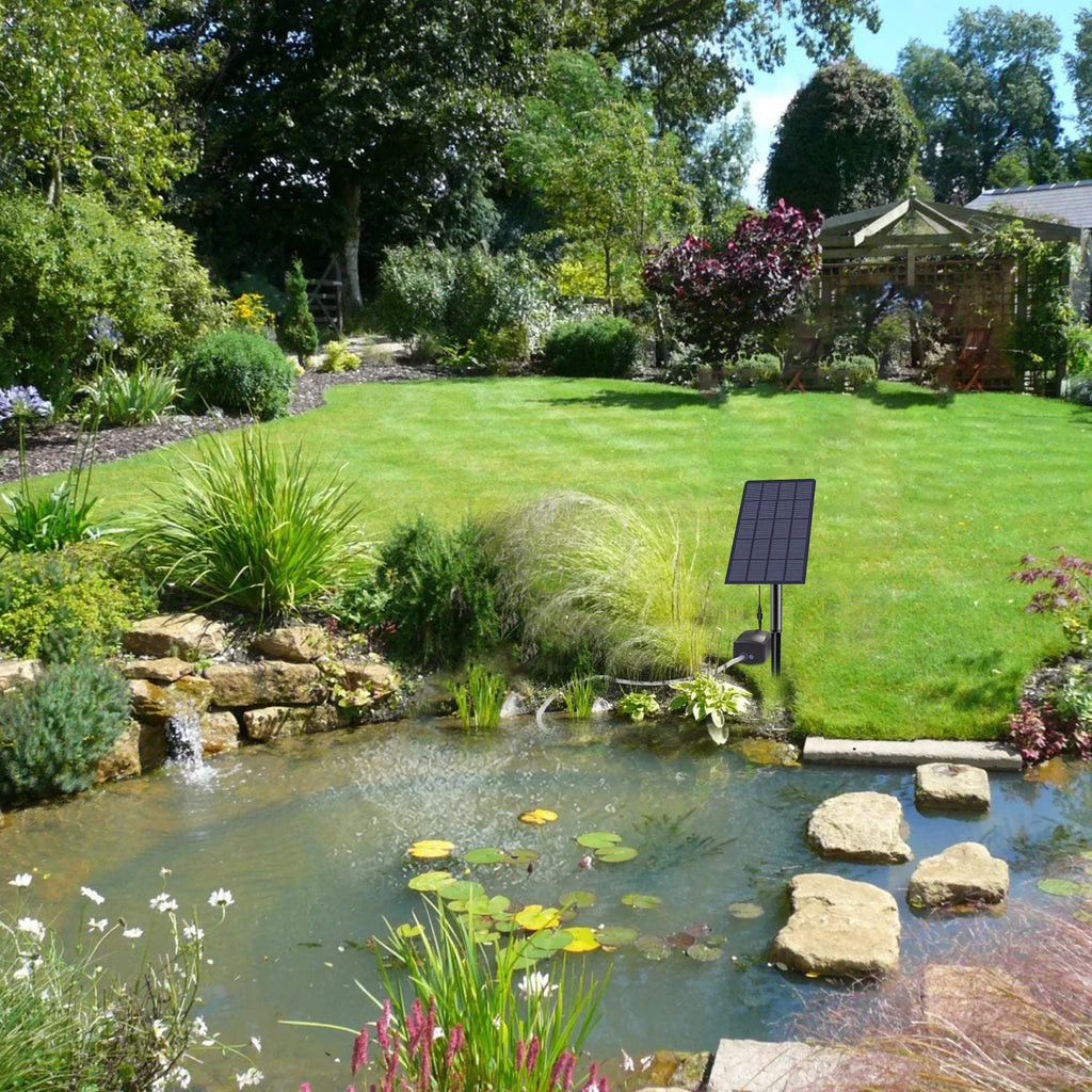 Oxygenator Pipe Garden Fishing with Air Aerator Fish Stones Pool Pump moobody Air Aquarium Bubble Pump for Aerator Plug-in Oxygen Oxygen 2W Solar Fish Pond