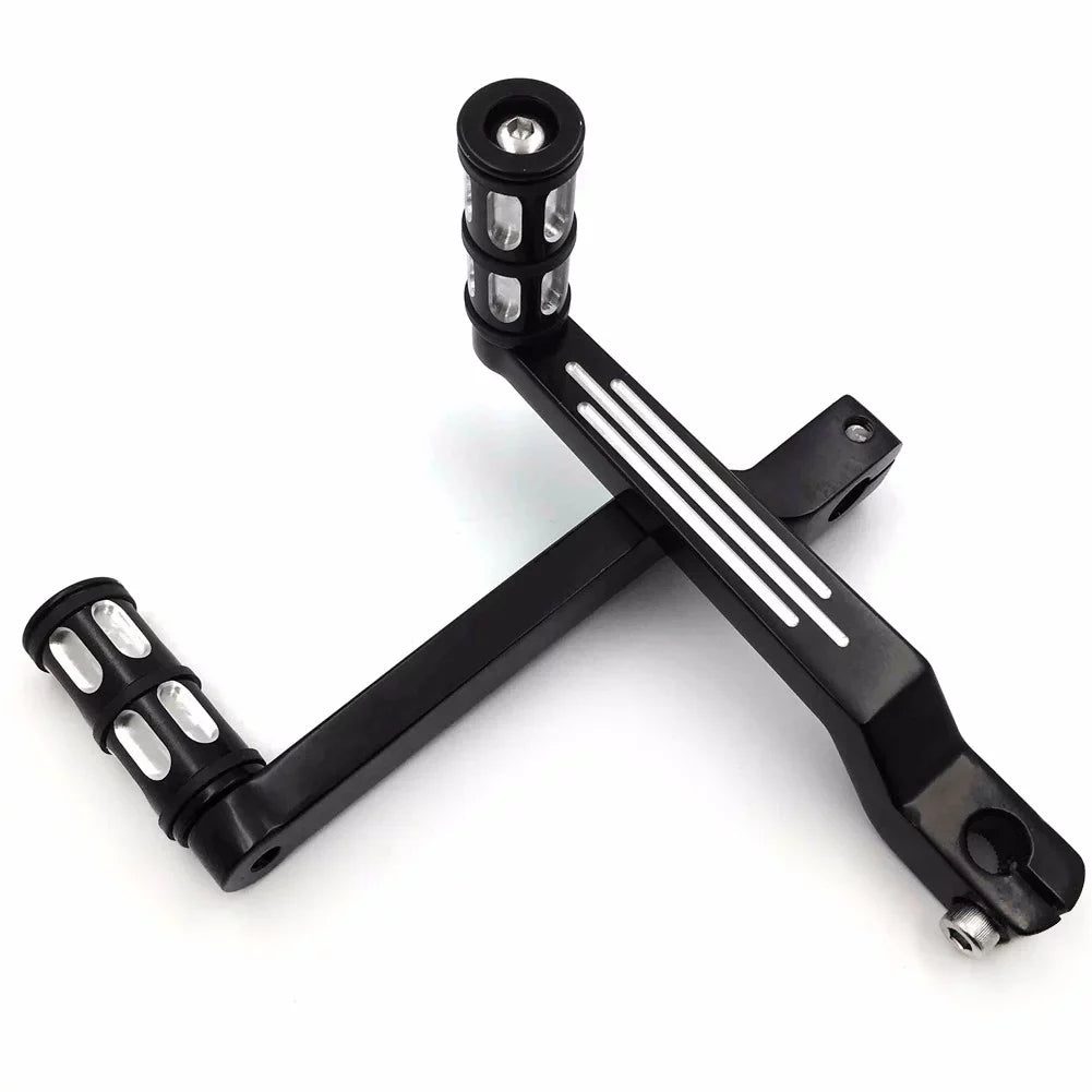 Harley later HTT- Electra Aluminum Levers Toe w/ Shifter Shift Black 009C- Pegs Heel 1988 Davidson For Glide Style and