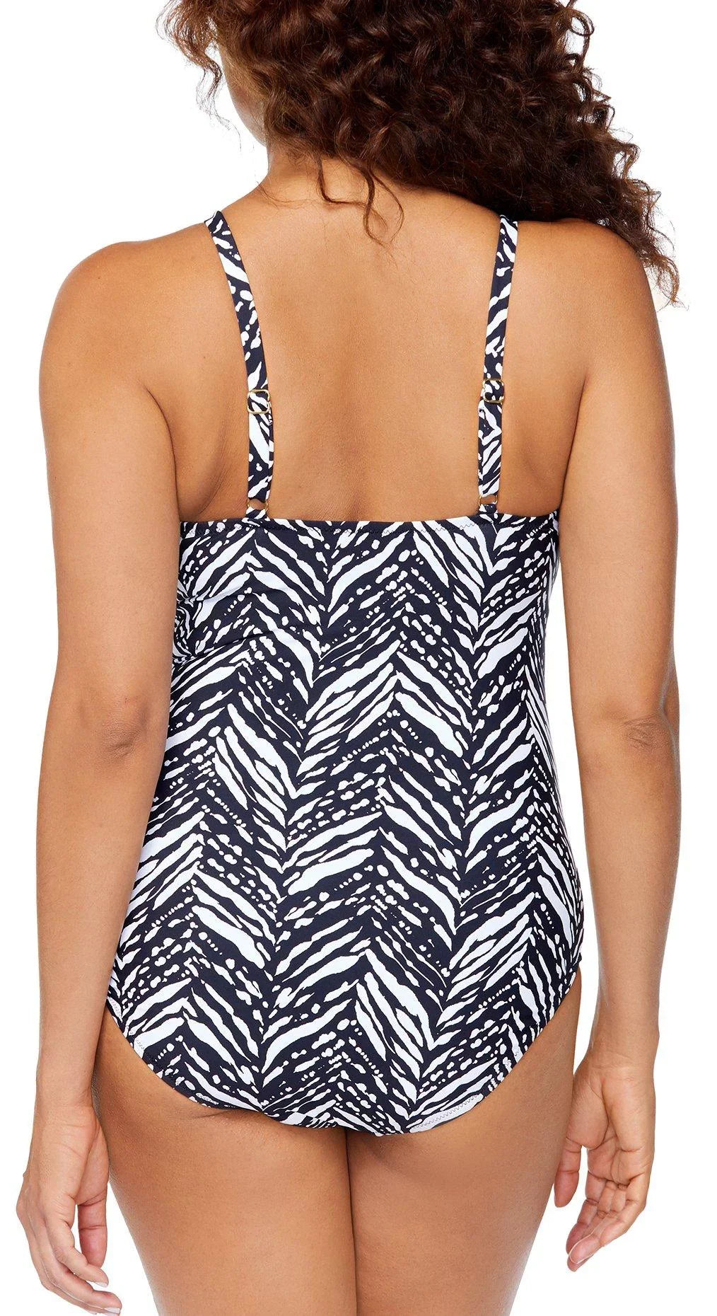 Womens Piece Poolside 6 Kalahari Swimsuit Black/white One Leilani