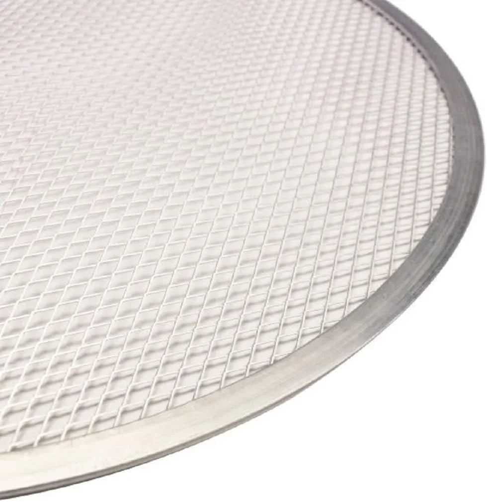 Screen Pizza Round Rim- Restaurants Pizzeria TrueCraftware- 2 15” Baking of Tray Pan Round Pizza Home Set & for Seamless Pizza Kitchen Bakeware Baking Tray Aluminum Screen