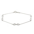 Pre-Owned Bracelet Co. Sterling Tiffany Infinity Silver in 3 Stations &