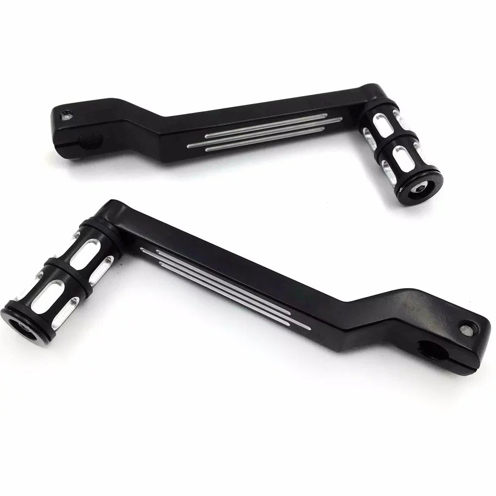 Harley later HTT- Electra Aluminum Levers Toe w/ Shifter Shift Black 009C- Pegs Heel 1988 Davidson For Glide Style and
