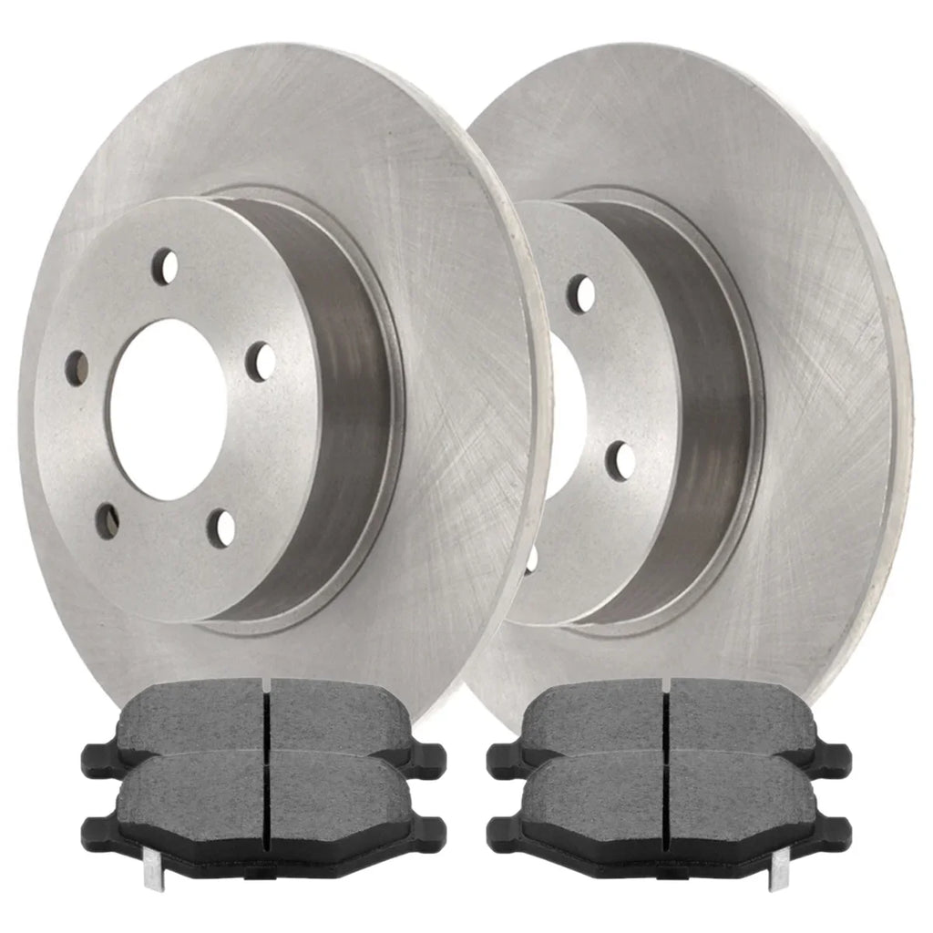 Journey Ceramic and Kit Ram C/V Rotors for VW Passenger AutoShack Replacement 2012-2016 Dodge 2015 2013 and Caravan Town 2013-2014 Driver Routan & Rear Grand Brake Country 2012-2016 Side Chrysler Pads