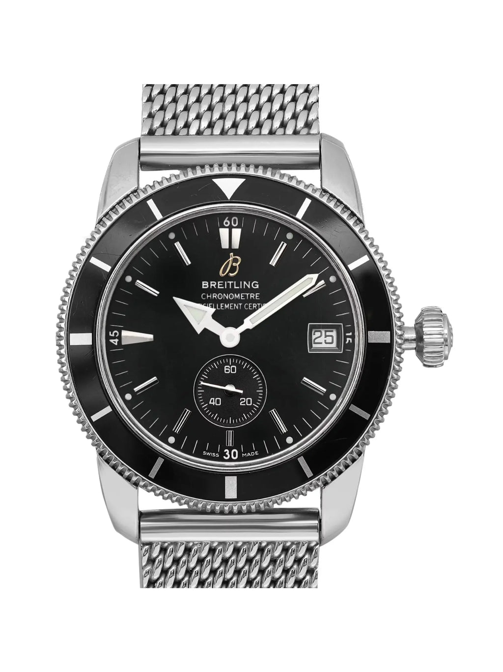 Breitling Watch 38mm SuperOcean Steel A3732024-B869SS Mens Black Dial Heritage