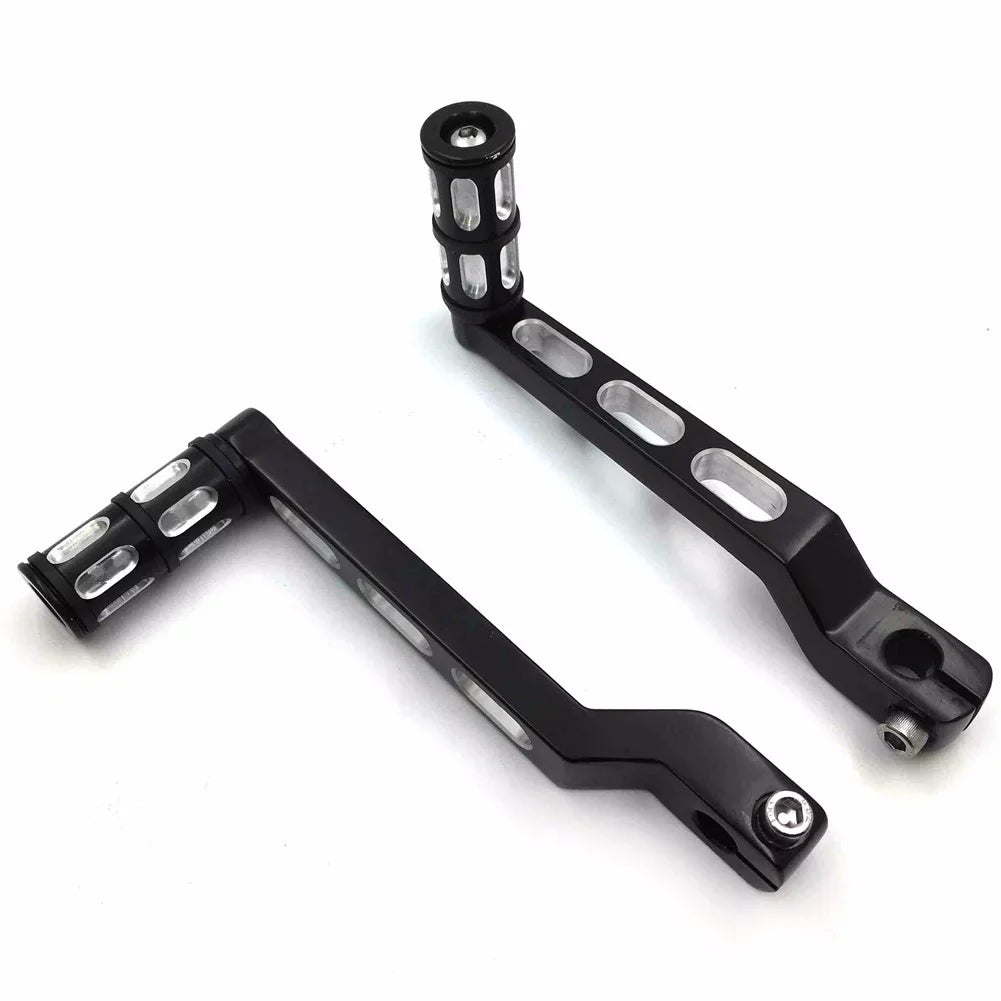 Glide Levers Shifter Shift Heel 1988 Style Levers/Gear w/ Pedal Shift Pegs 009A- For Motorcycle Harley Aluminum HTT- Toe and Electra Black Davidson later