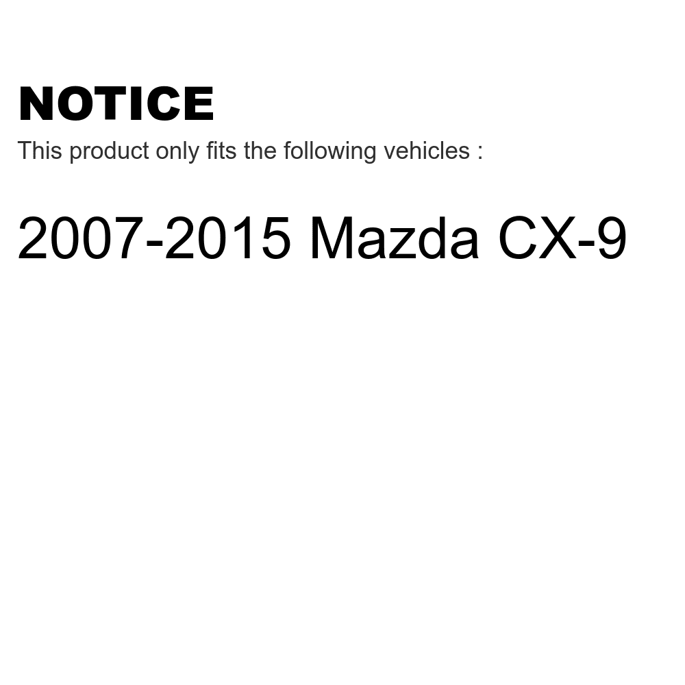 Pads Brake For Semi-Metallic Rotors - Auto Kit Mazda Front K8S-100535 And Disc 2007-2015 Transit CX-9