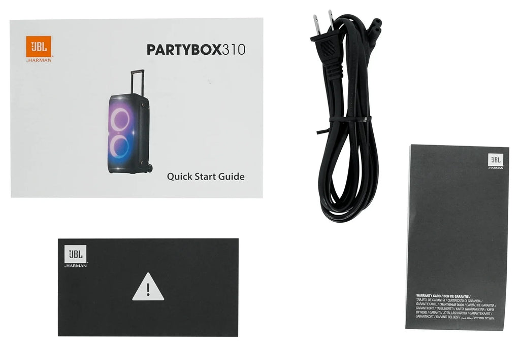 Speaker+Mic JBL RGB Box Rechargeable Partybox Party 310 Bluetooth LED Portable