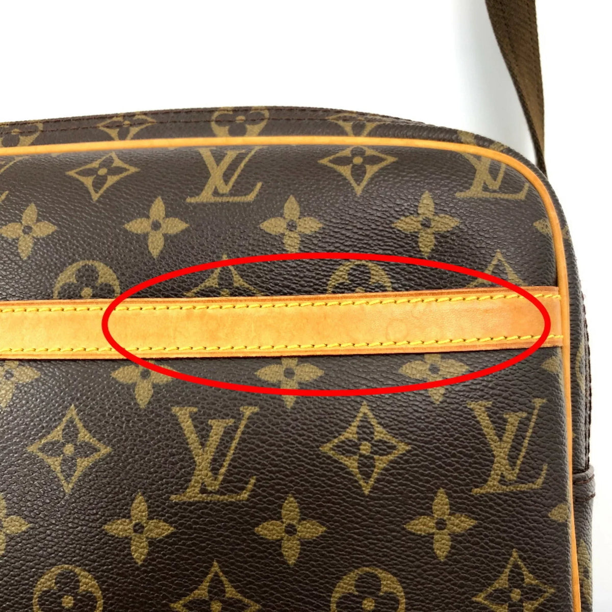 (Fair) M45254 Monogram Shoulder Bag Pre-Owned Canvas Women's Vuitton Louis VUITTON Reporter PM LOUIS