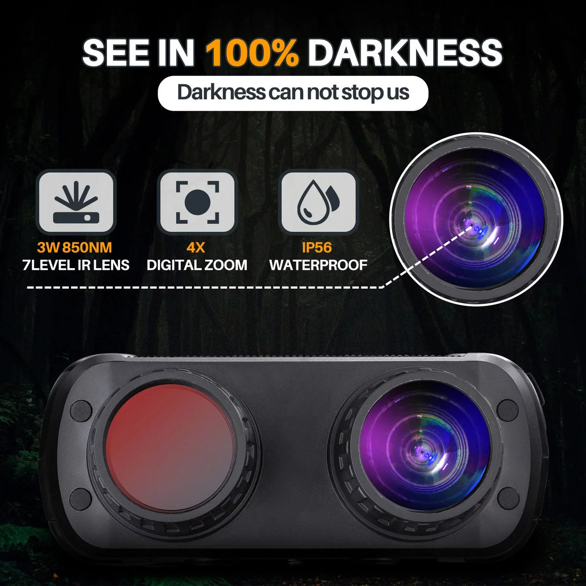 Goggles Vision Video from BEBANG Night HD Viewing Night 984ft/300m with 32GB Infrared Vision Binoculars, and Modes, Card, Photo