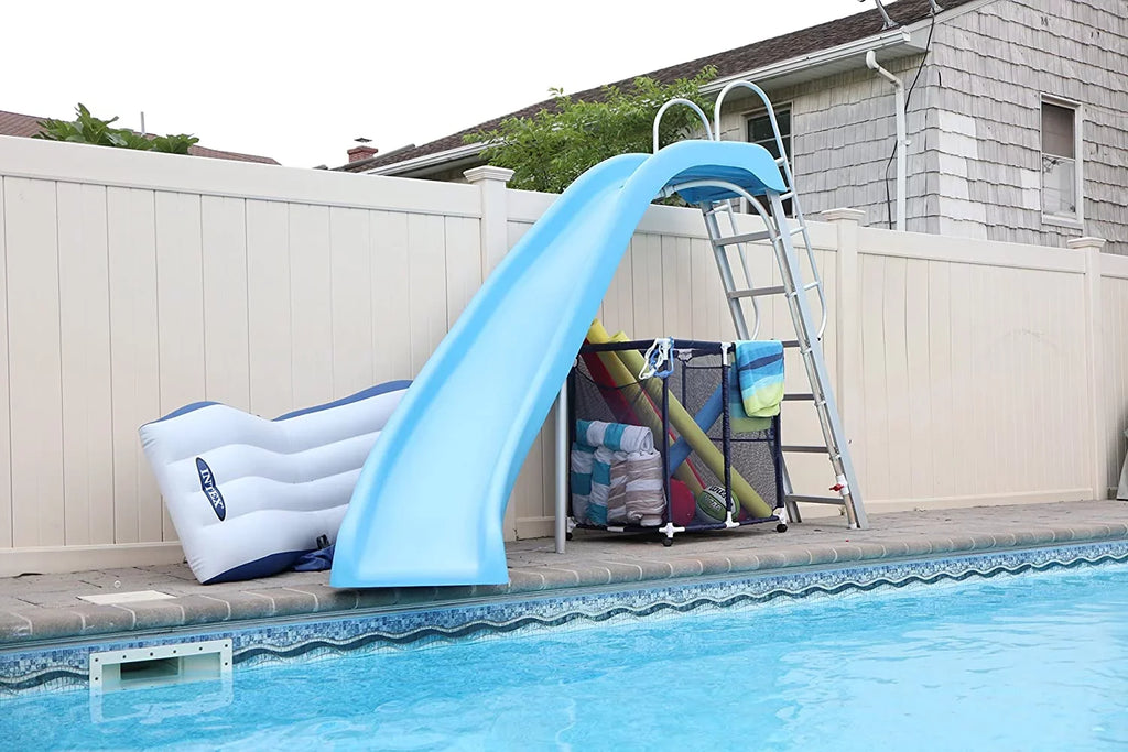 Floats, Blue x L Storage White Essentially Bin, Rolling Pool / Style Toys Yours 25.4" Large, x 37.5" 455102 W Organizer Equipment (35" Balls, H), and Mesh