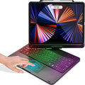 for Rotatable Keyboard iPad 12.9 Backlight Generation Trackpad Black inch Keyboard 5th 3rd Gen 4th Pro Case, 360 Multi-Touch Kvago 2022