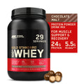 24 Whey Nutrition, Gold 100% Servings Chocolate 2 Powder, Optimum g 29 lb, Malt, Standard Protein Protein,