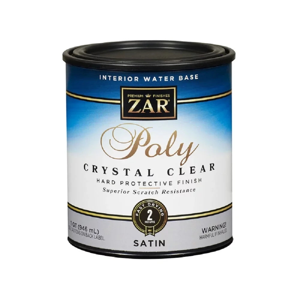 Each qt, Water-Based Clear, ZAR 32512 1 Polyurethane, Aqua
