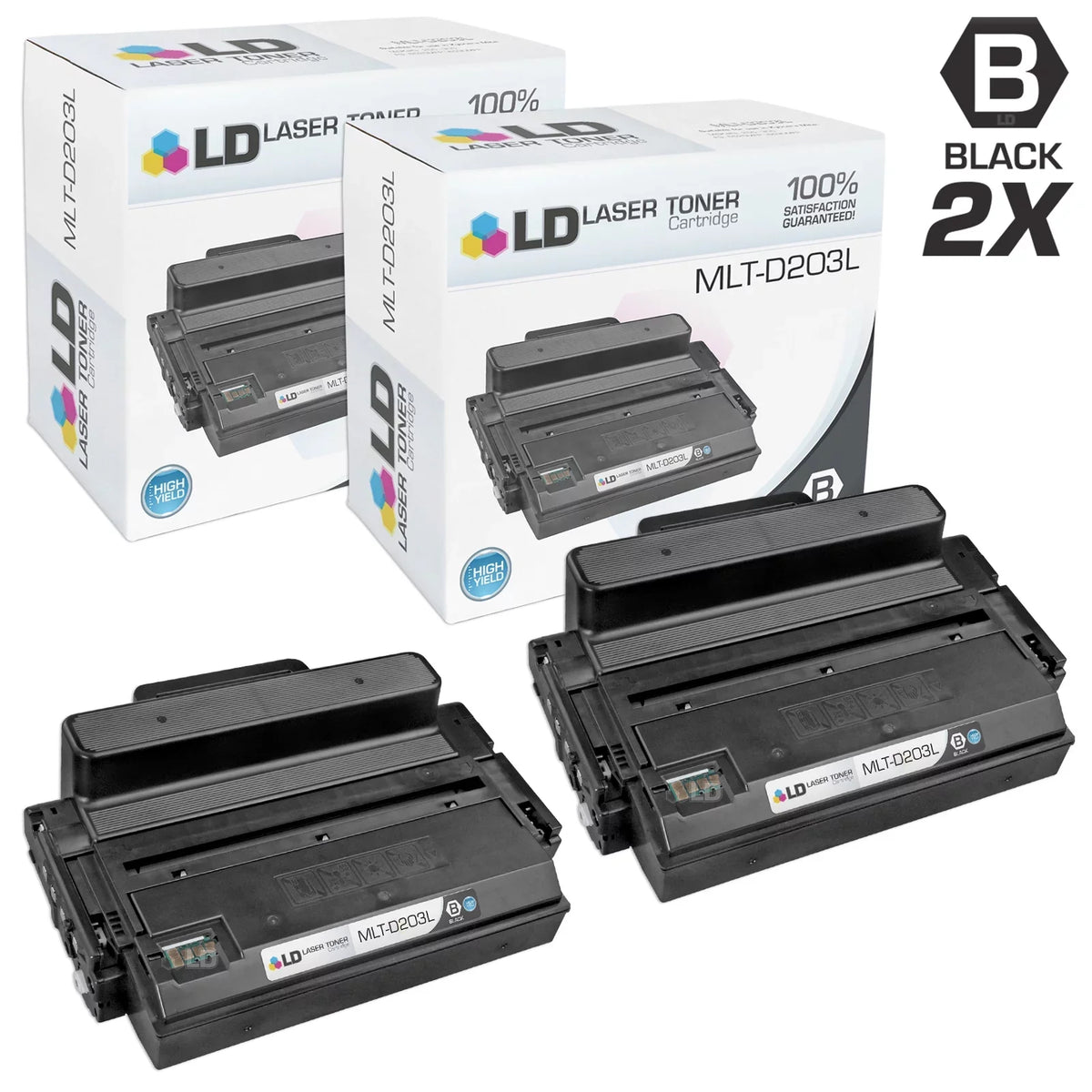Products for 2-Pack) Cartridge Compatible Samsung Toner LD High Replacement (Black, MLT-D203L Yie