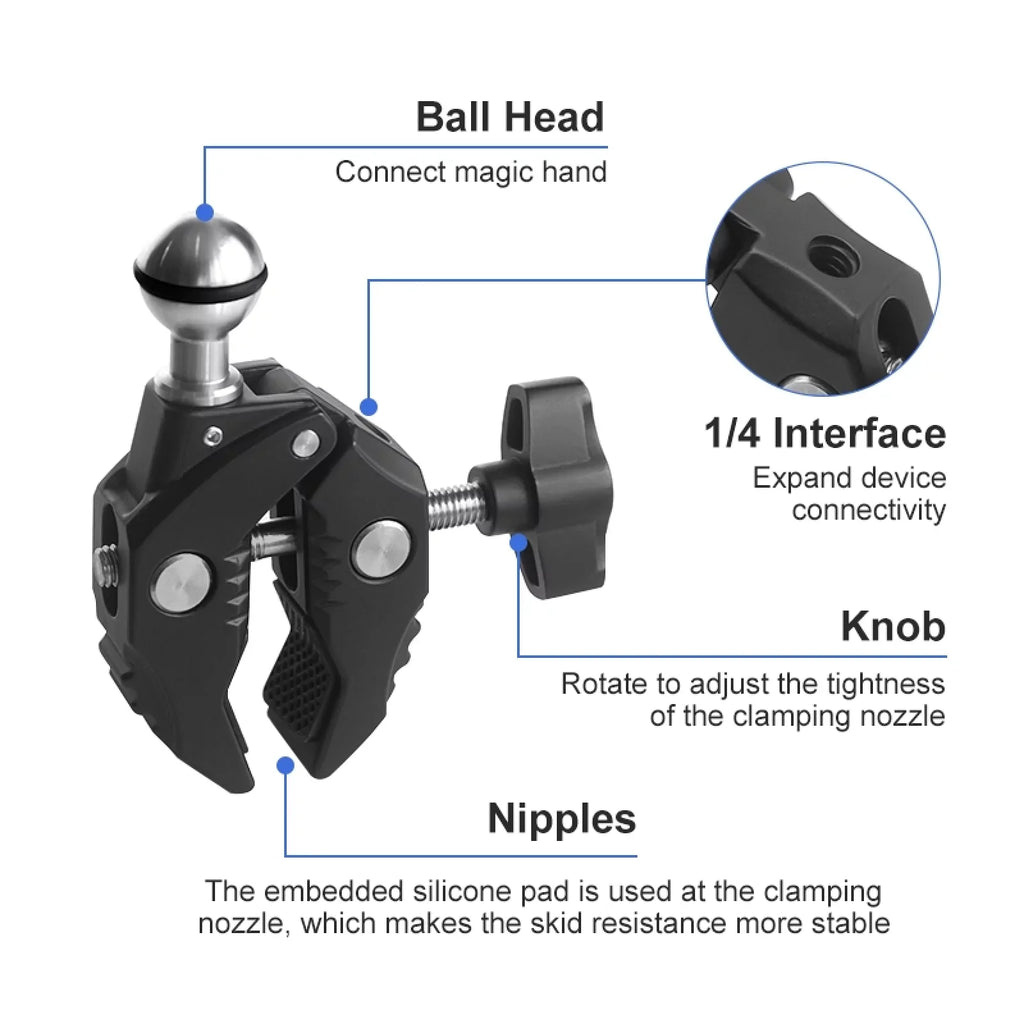 Camera AKASO Adapter ammoon Mount Compatible DJI Handlebar Mount Mounts Clamp
