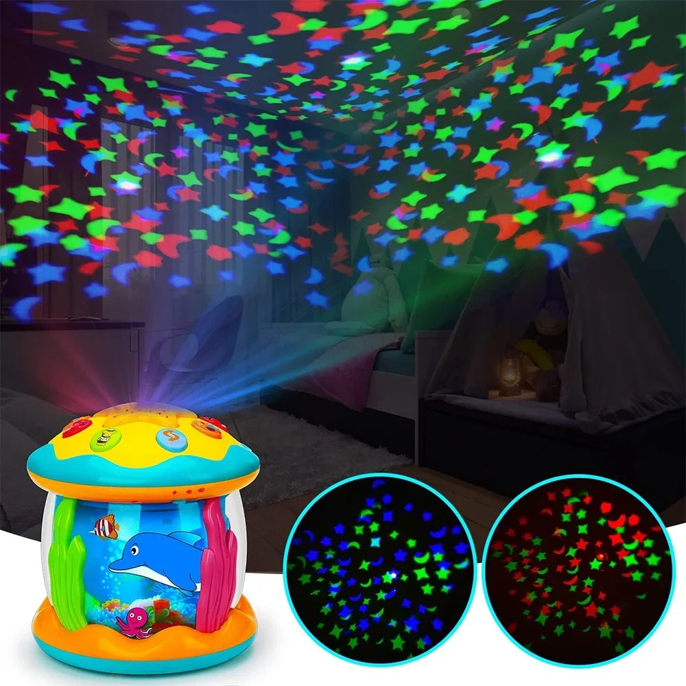 Toys 12 Learning 6 Ocean Toys Light to Toys for 6+ Star Rotating Projector - Old Crawling Baby Years Baby Month Infant Musical Gift Months -