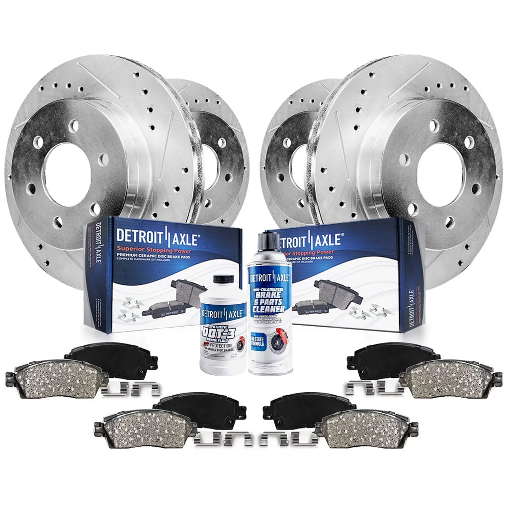 Kit Detroit 2012-2020 13.78'' Slotted 2019 2016 - Brake and 2017 F-150 Rotors Front Pads 2013 Ford 13.70'' Brake Axle 2015 Replacement: Brakes 2018 Drilled Rotors Rear 2014 Ceramic for