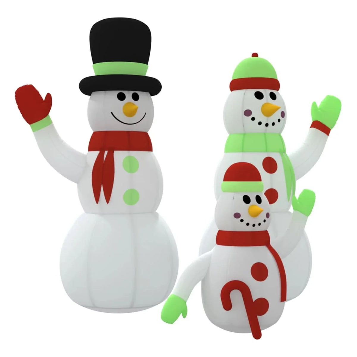 ft LEDs Aibecy Family with Inflatable 12 Snowman