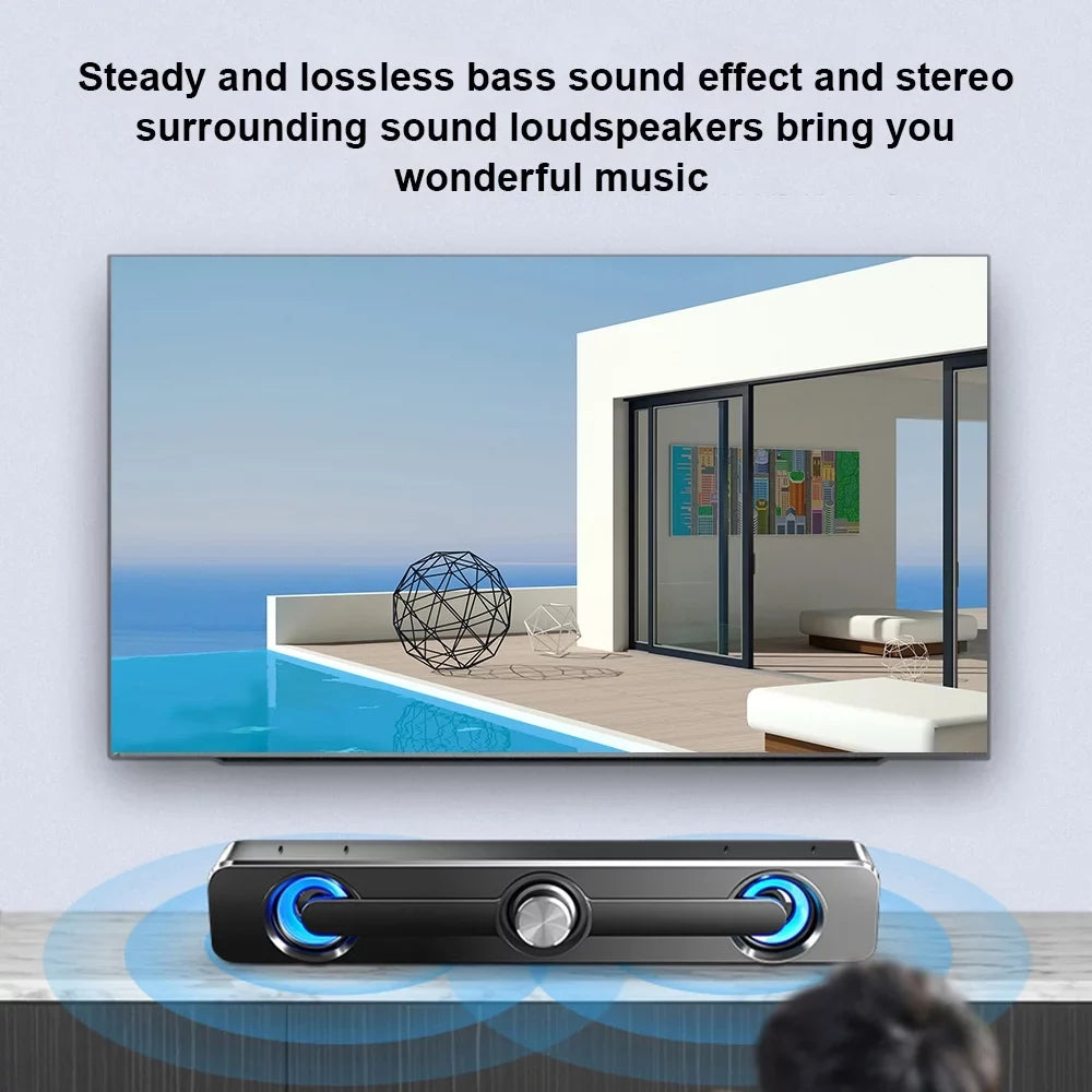 Computer MP3 Surround Wired Carevas Phone Speaker PC Bar Sound Speaker Powerful USB Bass Subwoofer V-111 for MP4 Stereo Laptop Tablet Box