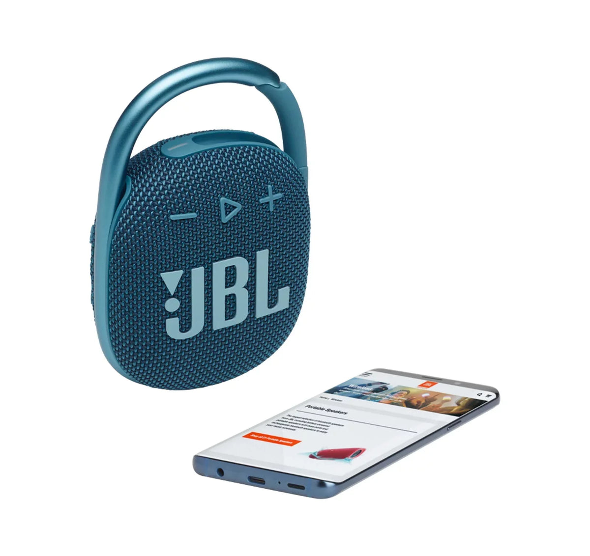 Portable (Certified Refurbished) JBL Clip Bluetooth 4 Blue Speaker