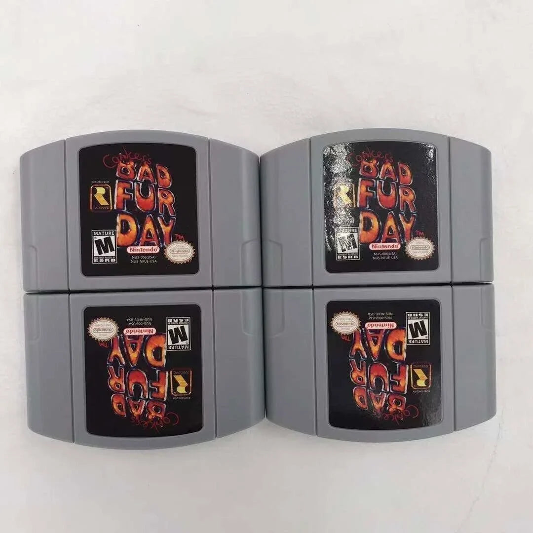 card console n64 Bad game nintendo for Day Conkers Fur video fd-