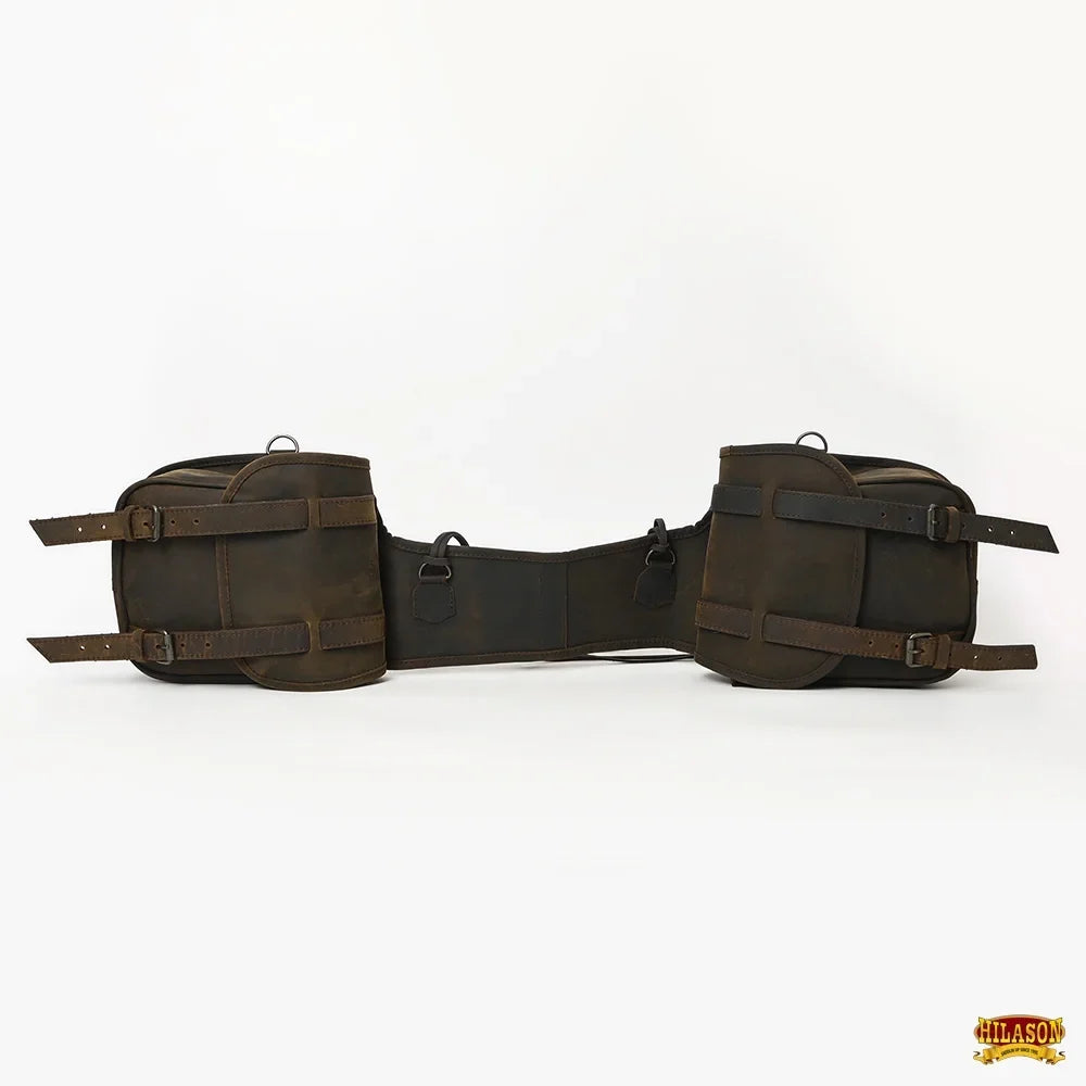 Dark Saddle Brown Bag Soft Leather Hilason Horse 19HS