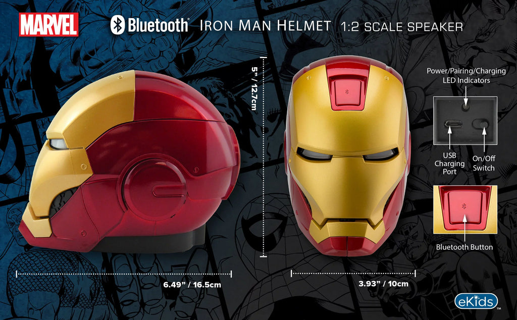 Helmet Speaker Iron Captain America Man War Civil Bluetooth