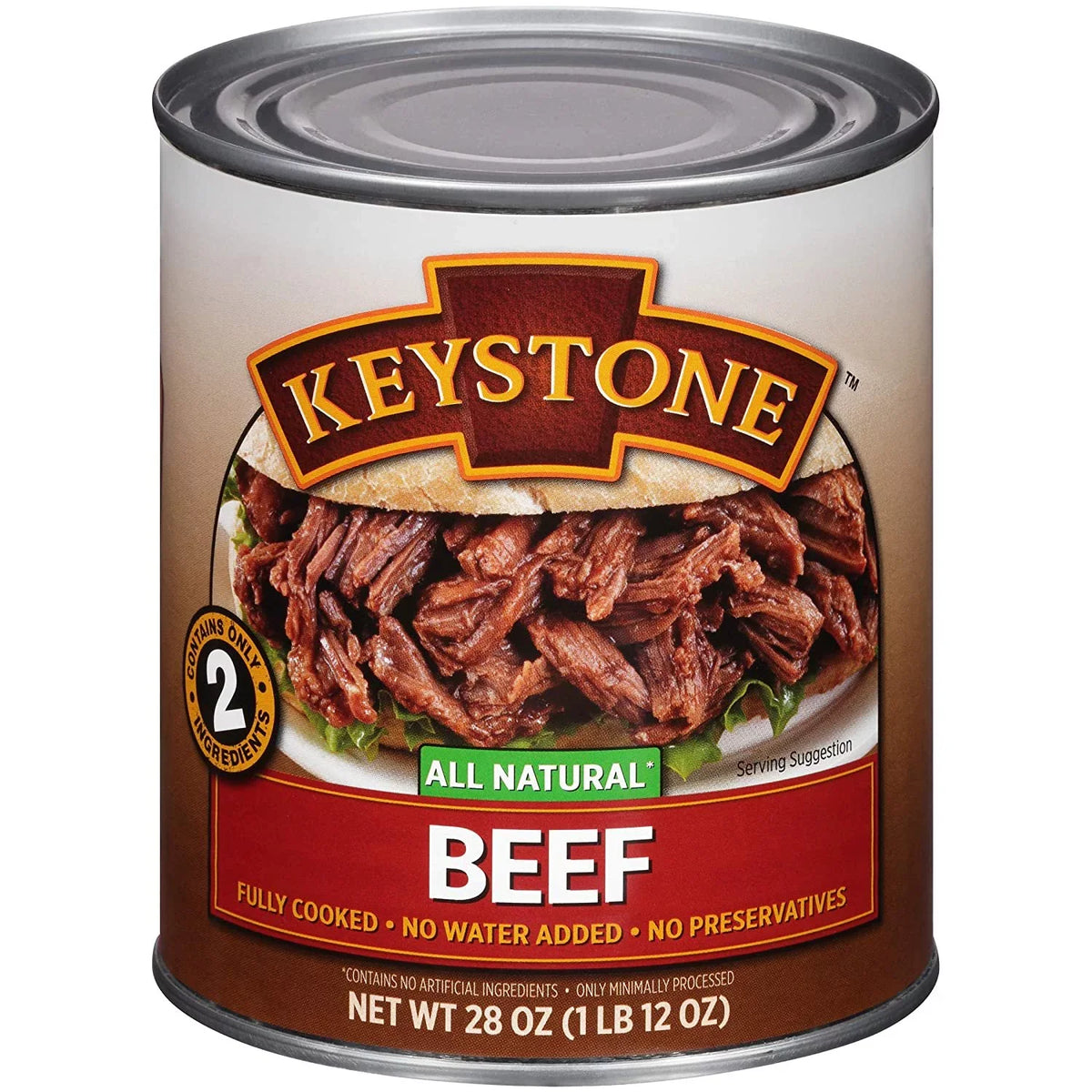 to of (24 oz Natural All 28 Can For 24 Survival and Backpacking Beef Eat- Camping Pack) Emergency Food Cans Ready Keystone Pack Hiking