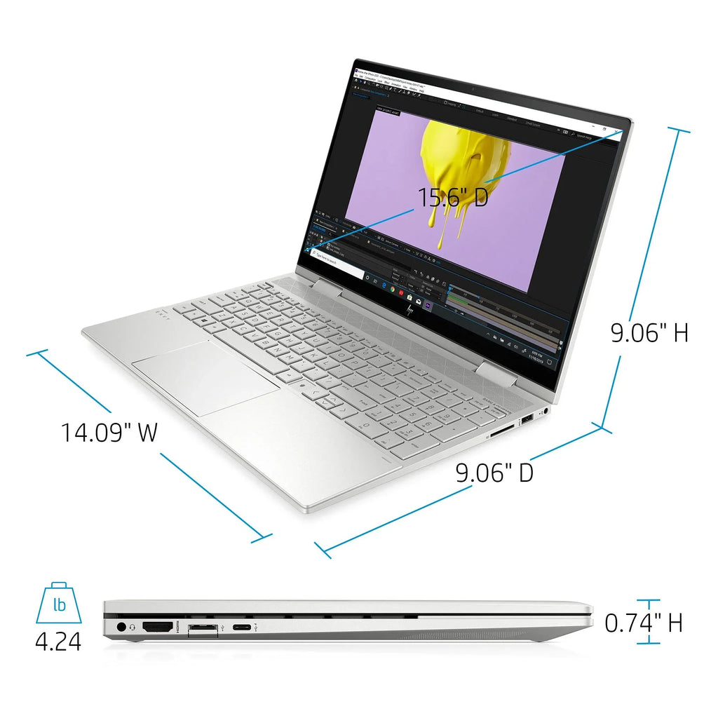 Xe 6 Win SSD 15.6 2-in-1 32GB inch i5-1135G7 Laptop Intel HP Gen 11th Touchscreen Pro Iris w/ 10 DDR4 NVMe USB WI-FI Keyboard Graphics 2021 32GB Fingerprint 1TB FHD Backlit Envy