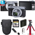 Canon PowerShot Tripod 1 Case+ X Yr + Camera Spider G7 Mark III (Silver) + Warranty Digital