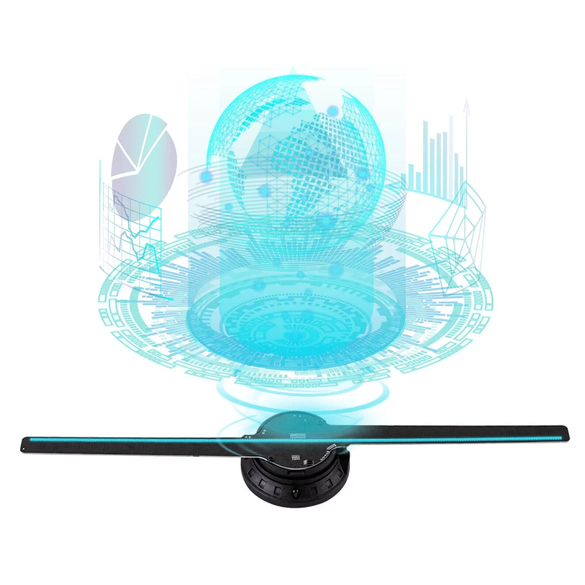 MIDUO 3D Club Decor Hologram Bar Effect Projector Fan Cafe